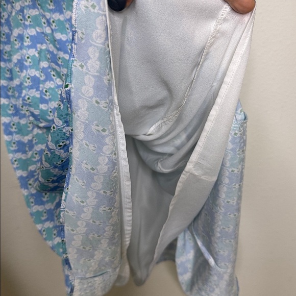 English Factory Endless Rose Blue and White Floral Midi Dress Size Large - Picture 4 of 10